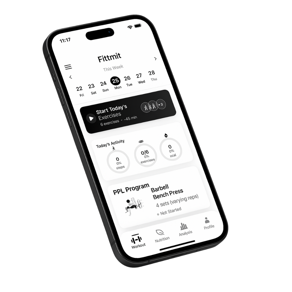Fittmit workout tracking interface